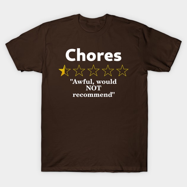 Chores Review, Half a Star, Awful T-Shirt by SolarCross